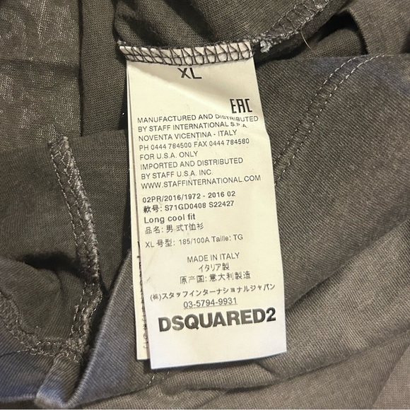 DSQUARED2 F/W 2016 P*RN Manga Gray Shirt T-Shirt Size XL Punk Anime - Picture 10 of 11